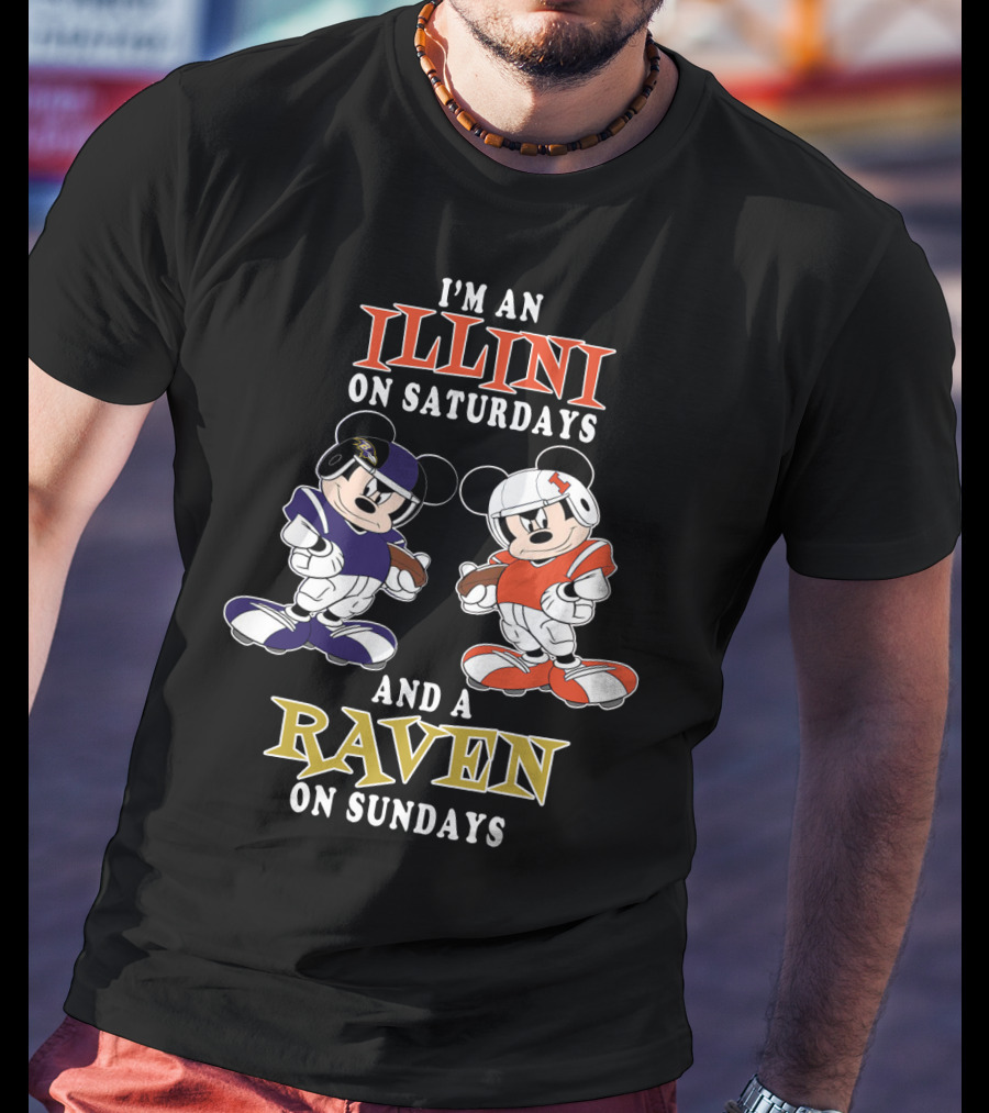 I'm An Illini On Saturdays And A Raven On Sundays T-Shirt