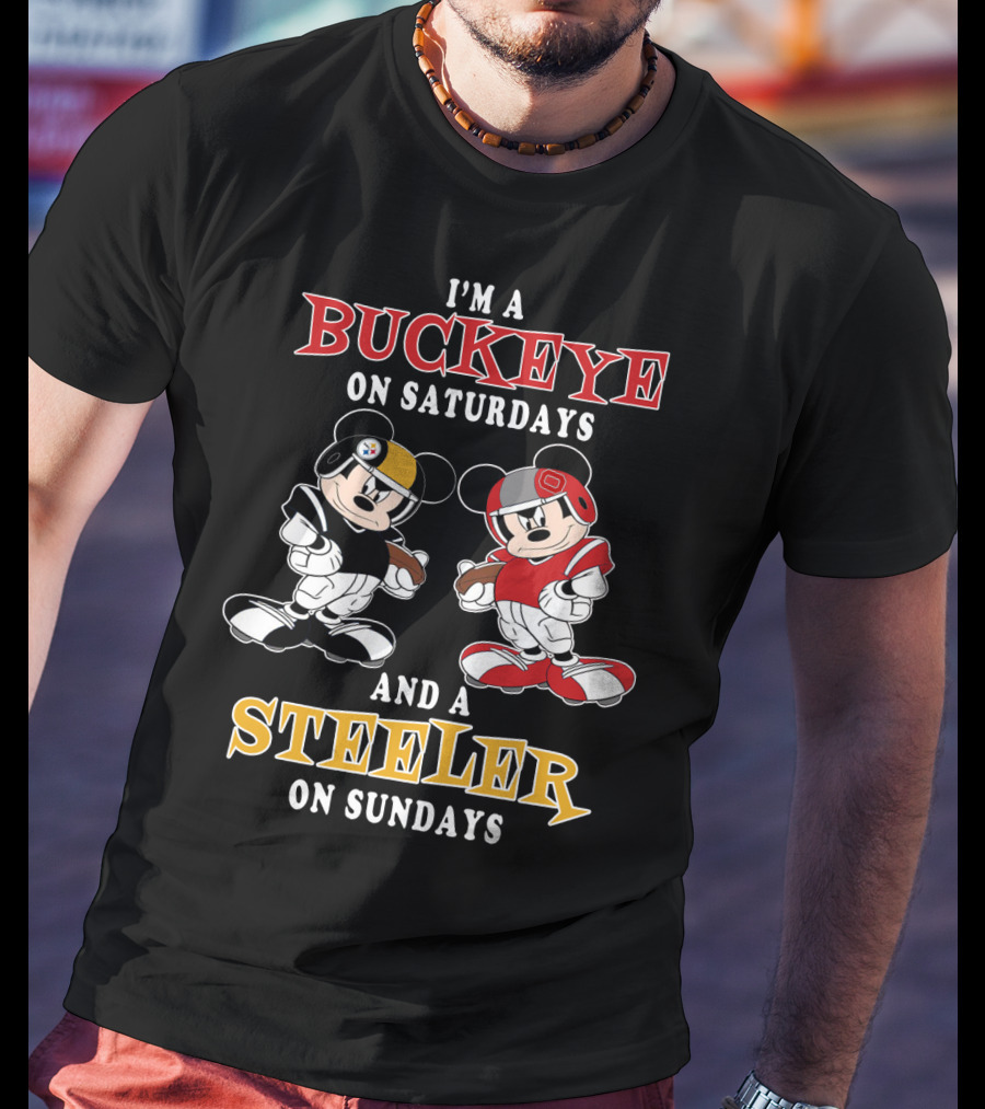 I'm A Buckeye On Saturdays And A Steeler On Sundays T-Shirt