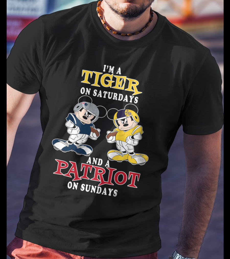 I'm A Tiger On Saturdays And A Patriot On Sundays T-Shirt