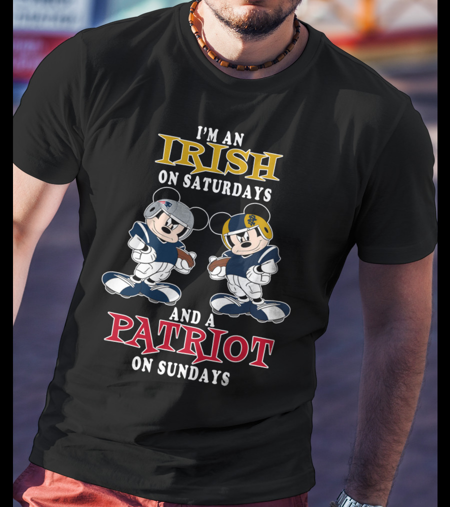 I'm An Irish On Saturdays And A Patriot On Sundays T-Shirt