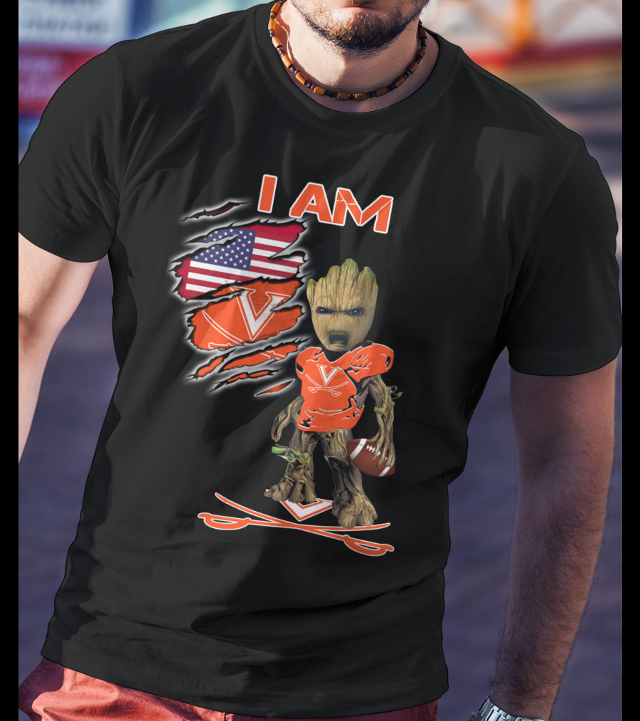 I Am Virginia Cavaliers Football Groot Fan T-Shirt
