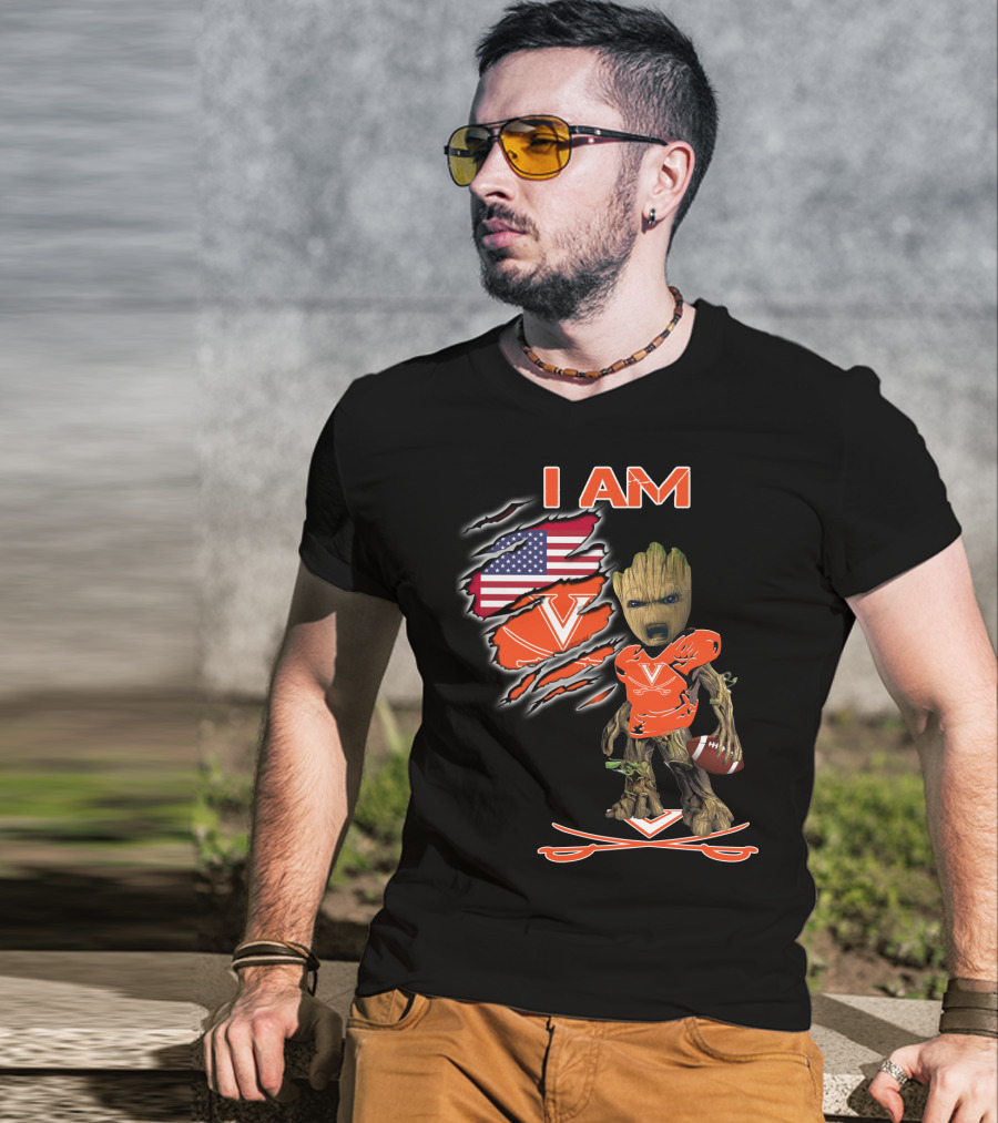 I Am Virginia Cavaliers Football Groot Fan T-Shirt