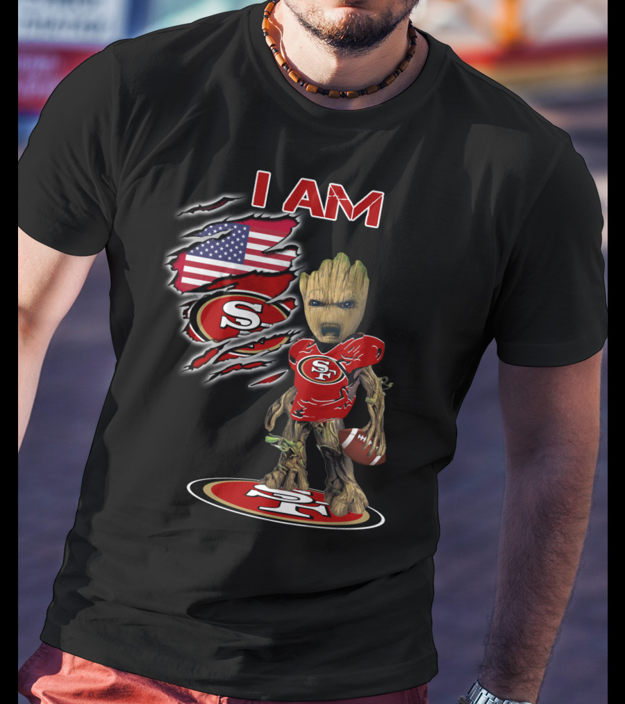 I Am Groot San Francisco 49ers American Football Fan T-Shirt