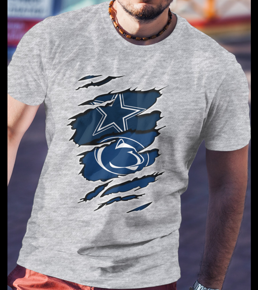 Dallas Cowboys Penn State Logo Fusion T-Shirt