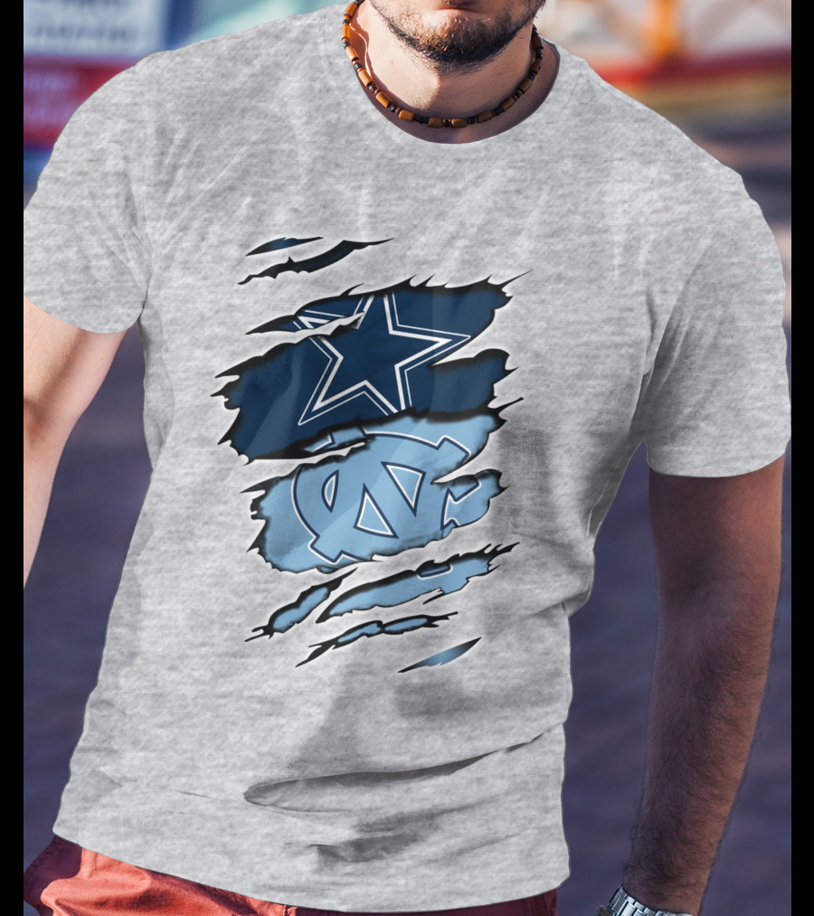 Cowboys Star Tarheels Claw Rip Fusion T-Shirt