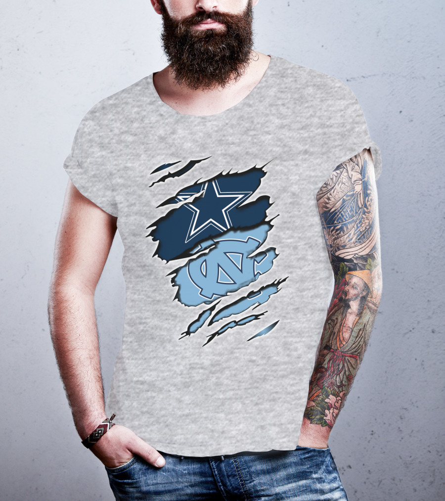 Cowboys Star Tarheels Claw Rip Fusion T-Shirt