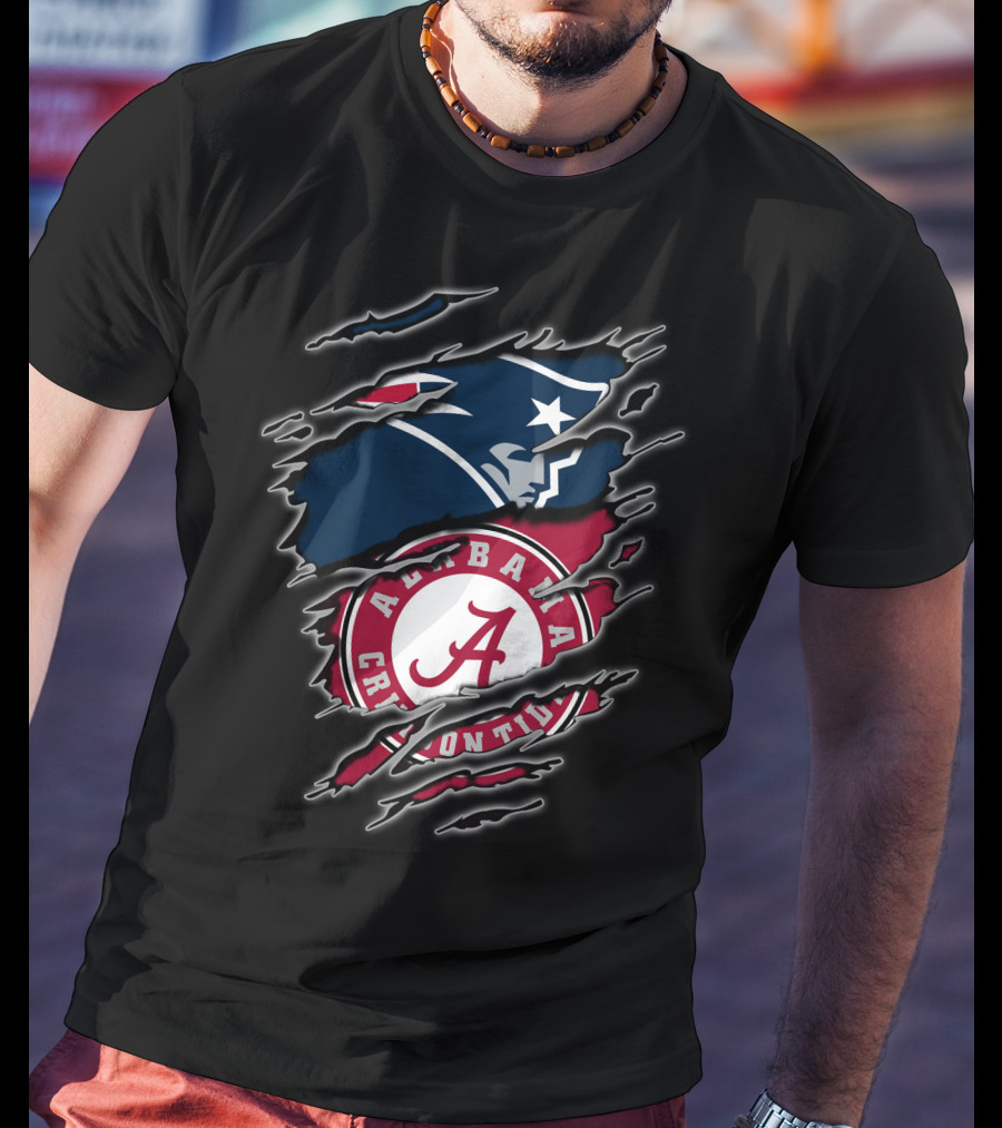 New England Patriots Alabama Crimson Tide Combo T-Shirt