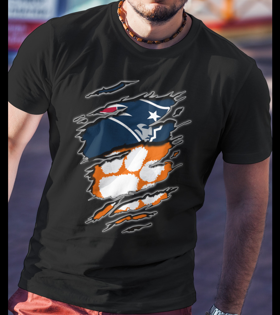 Patriots Clemson Paw Ripped T-Shirt