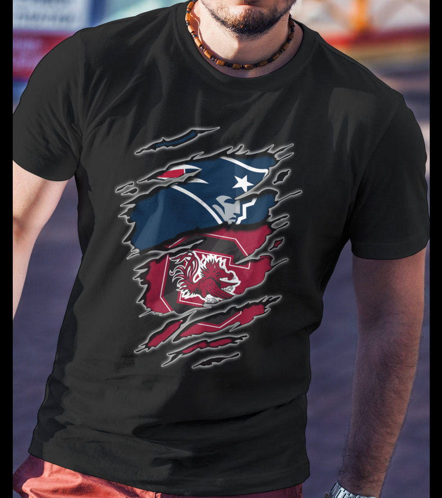 New England Patriots South Carolina Gamecocks Fusion T-Shirt