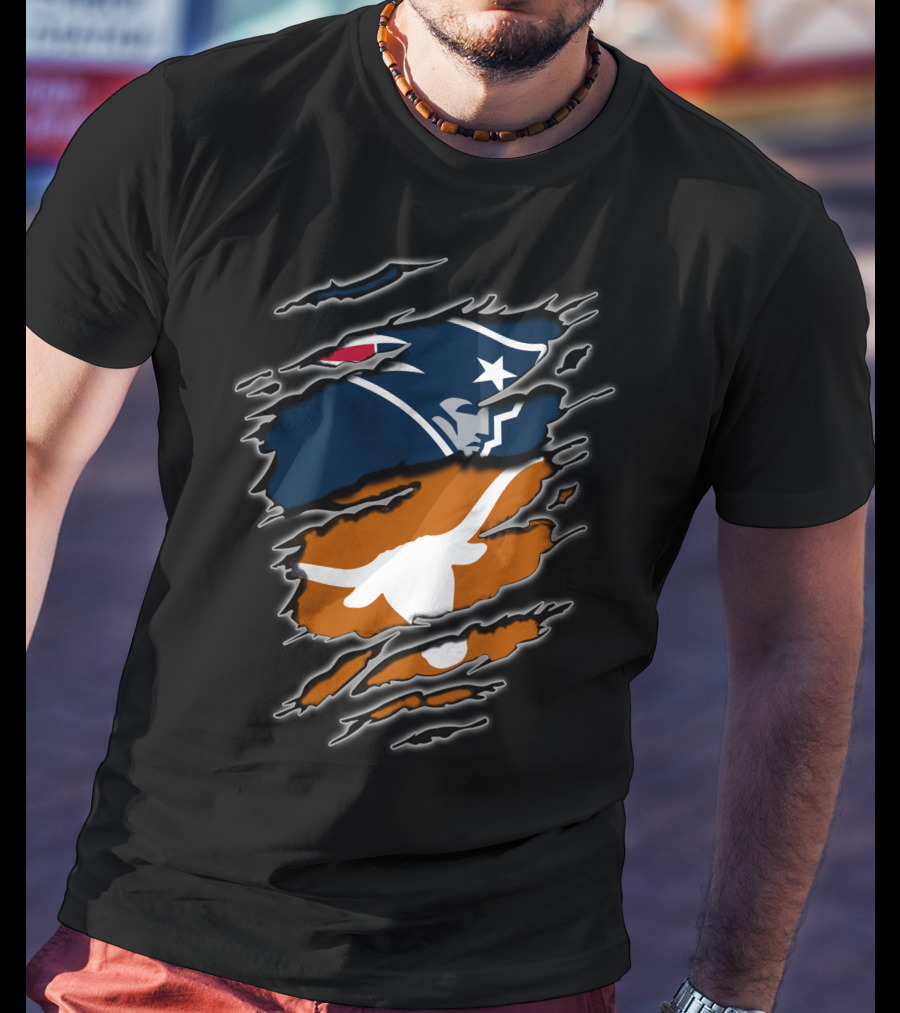 Patriots Longhorns Fusion Icon Split T-Shirt
