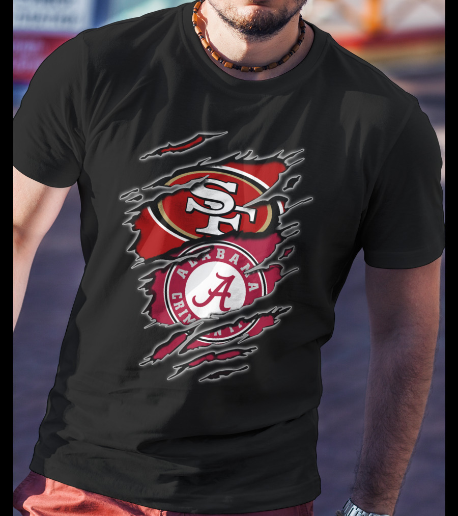 49ers Alabama Crimson Tide Crossover Fan T-Shirt