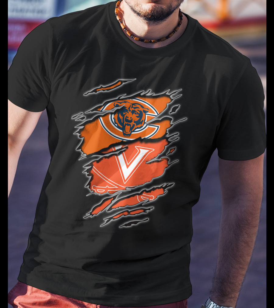 Bears Cavaliers Chicago Virginia Claw Marks T-Shirt