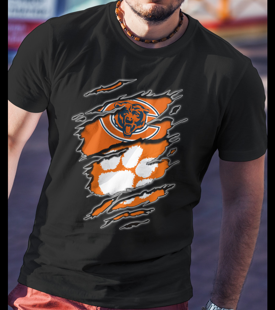 Chicago Bears Clemson Tigers Mashup T-Shirt