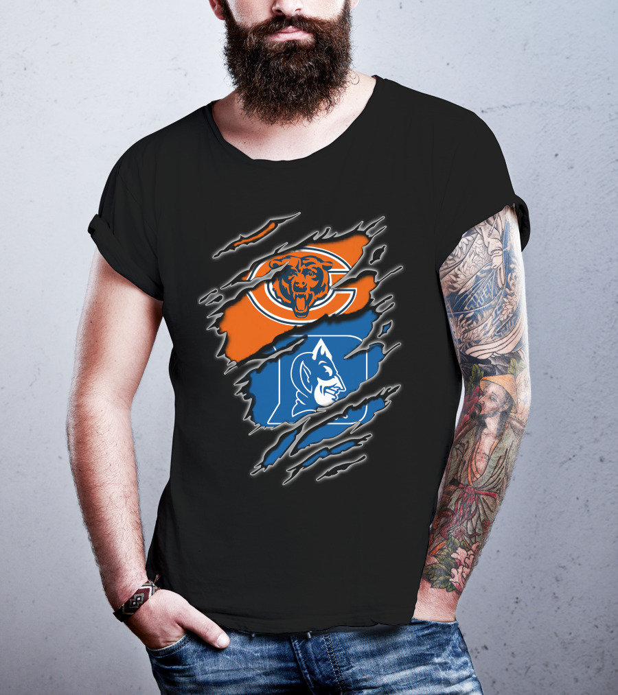 Chicago Bears Duke Blue Devils Fan Merchandise T-Shirt