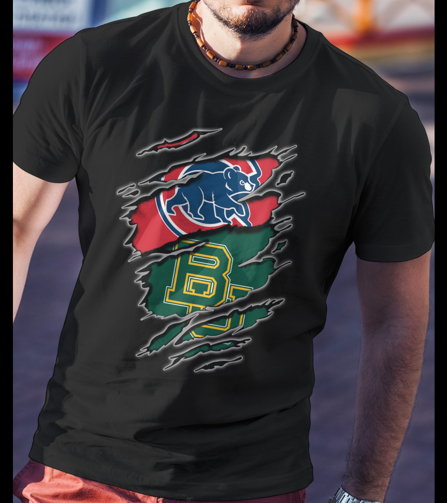 Cubs Bears Meets Baylor Football Creative Crossover T-Shirt