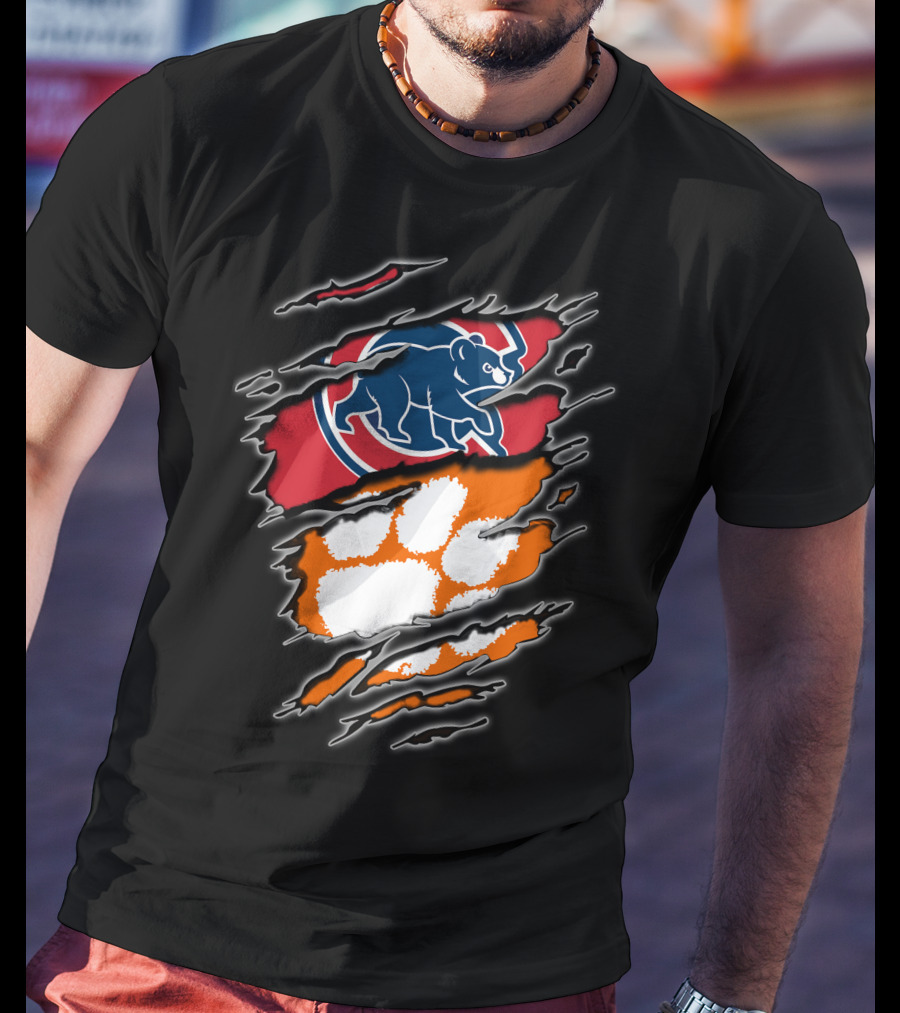 Cubs Clemson Paw Print Team Spirit T-Shirt