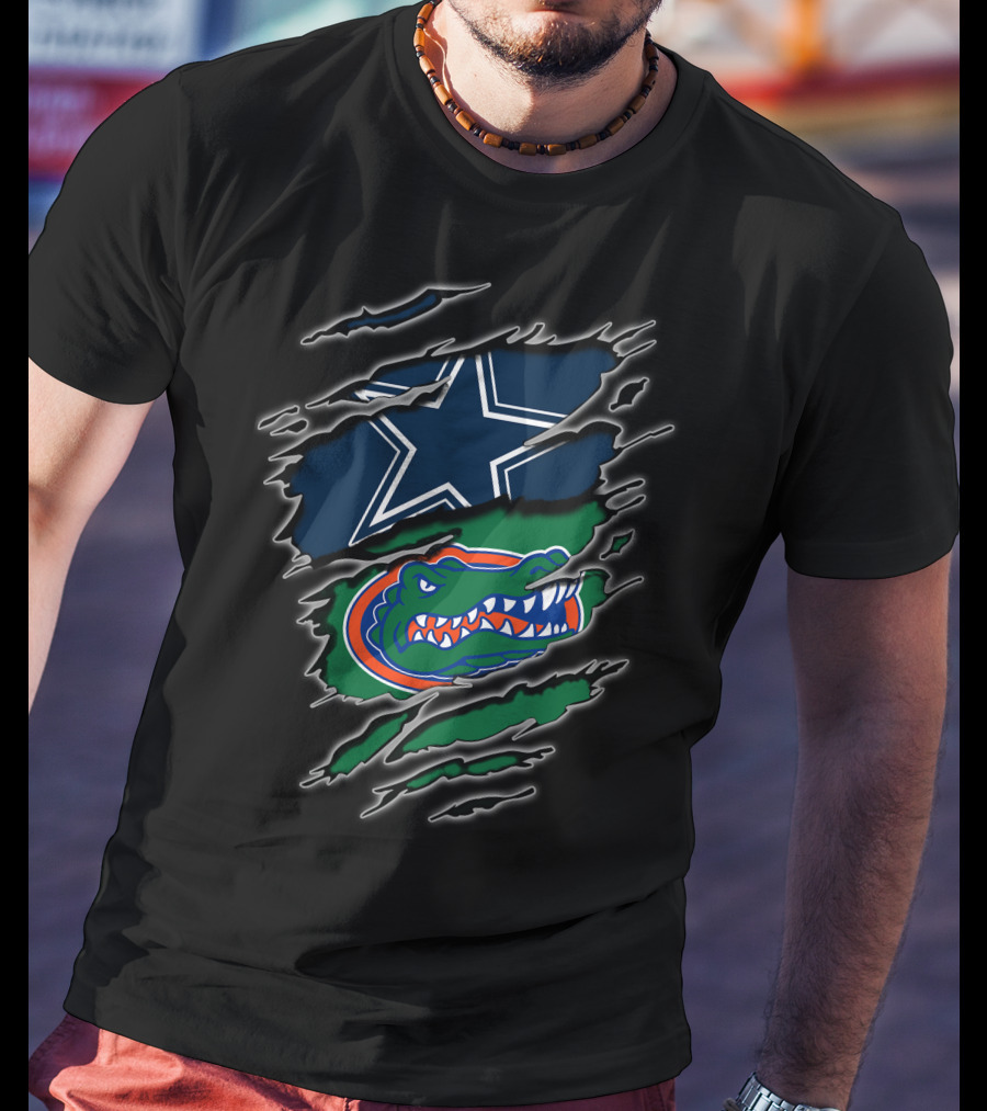 Cowboys Star Ripping Through Gators T-Shirt