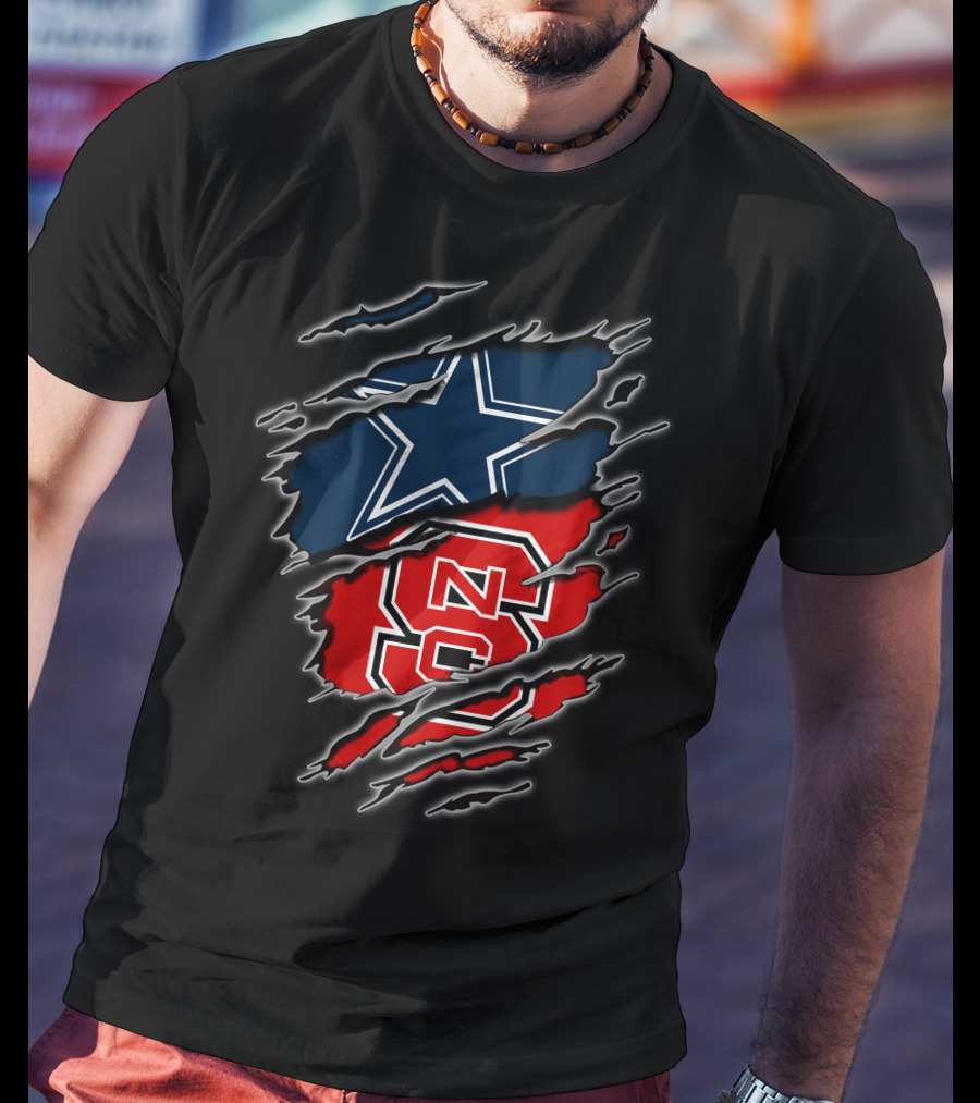Cowboys Star NC State Wolfpack Rip T-Shirt