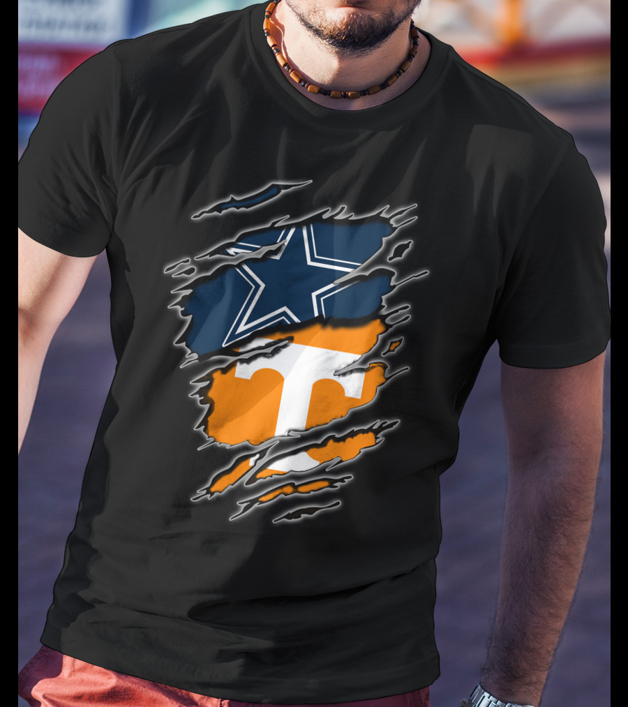 Cowboys Star And Tennessee T Logo Fusion T-Shirt