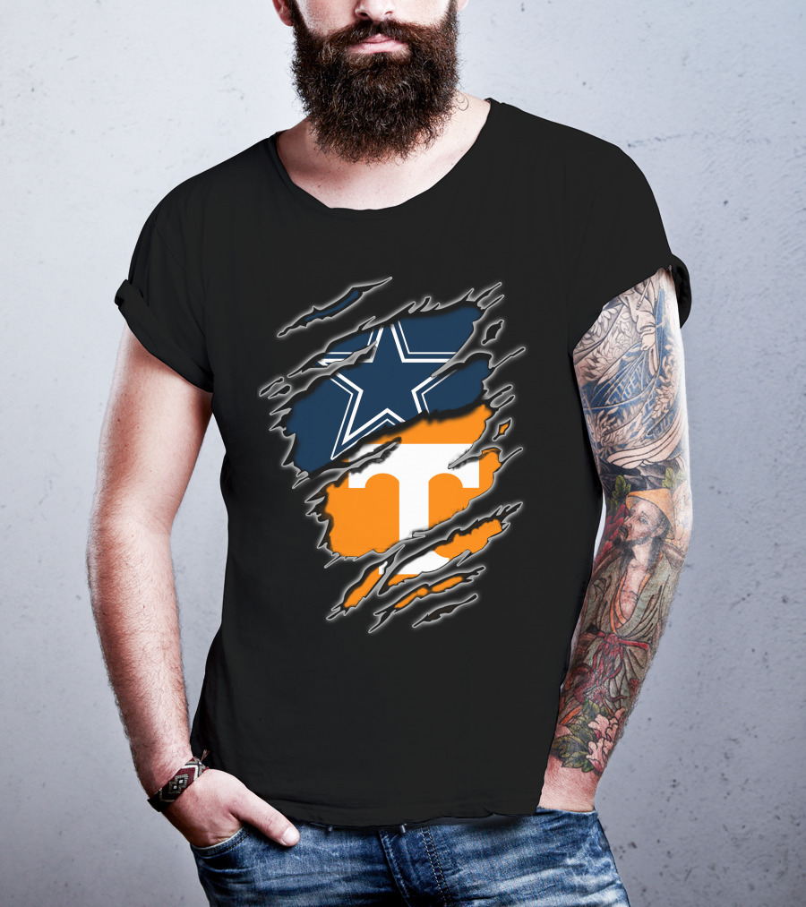 Cowboys Star And Tennessee T Logo Fusion T-Shirt