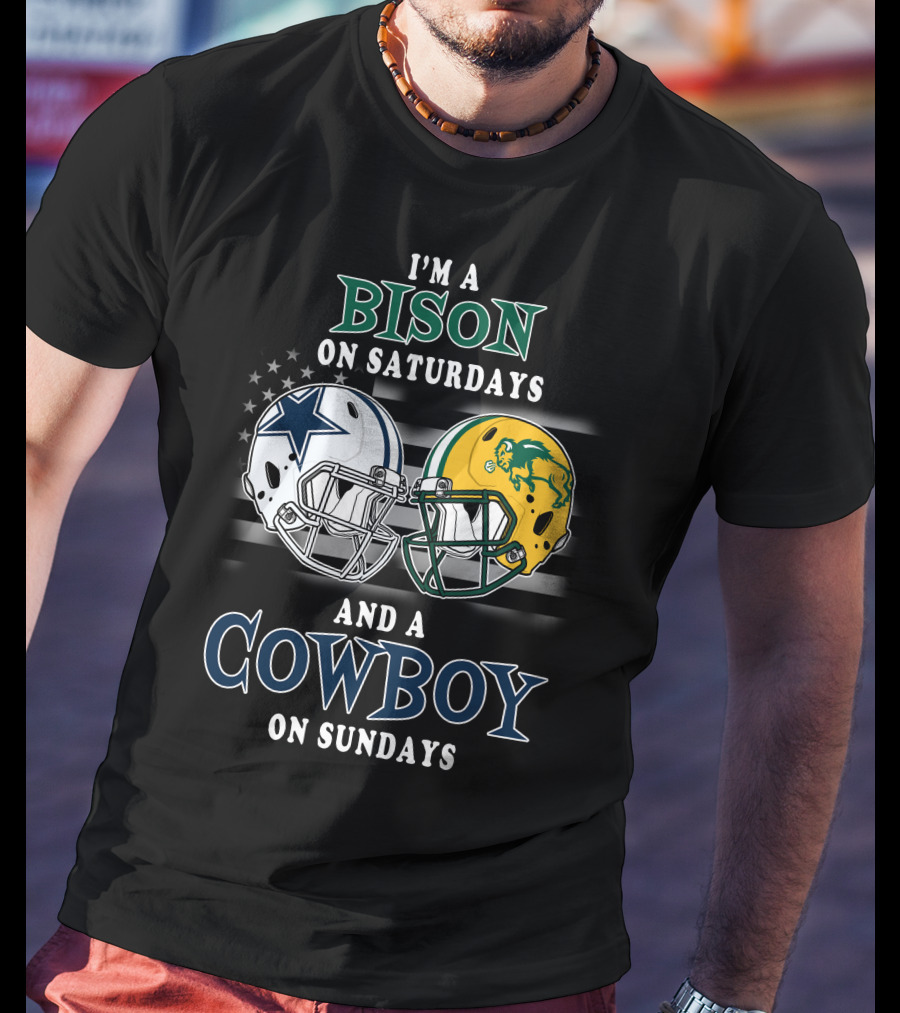 I'm A Bison On Saturdays And A Cowboy On Sundays T-Shirt