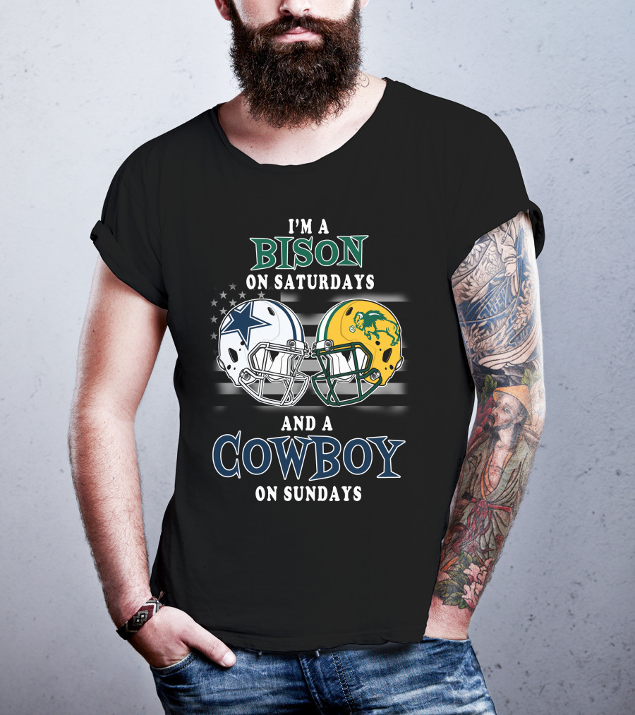 I'm A Bison On Saturdays And A Cowboy On Sundays T-Shirt