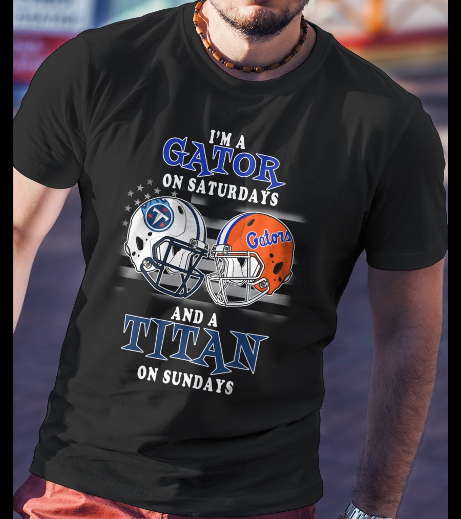 Gator On Saturdays Titan On Sundays Football Helmets T-Shirt
