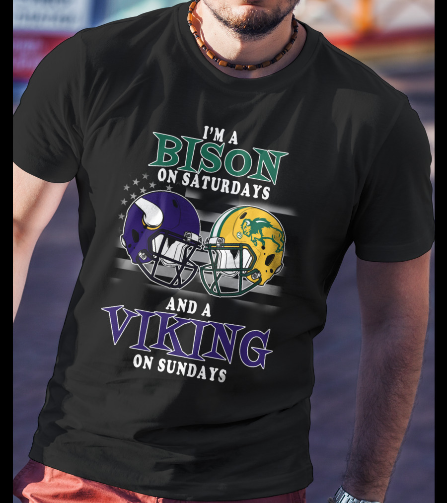 I'm A Bison On Saturdays And A Viking On Sundays T-Shirt