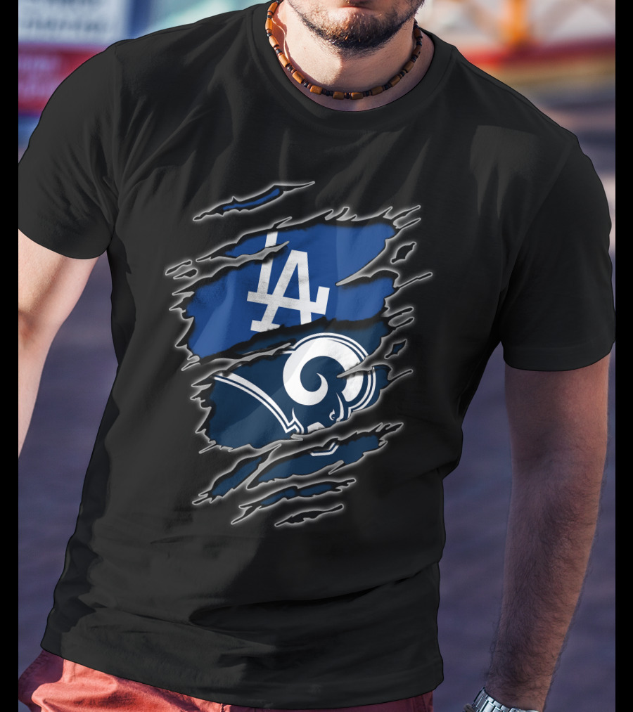 LA Dodgers Rams Logo Mashup T-Shirt