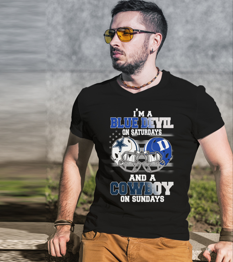 I'm A Blue Devil On Saturdays And A Cowboy On Sundays T-Shirt