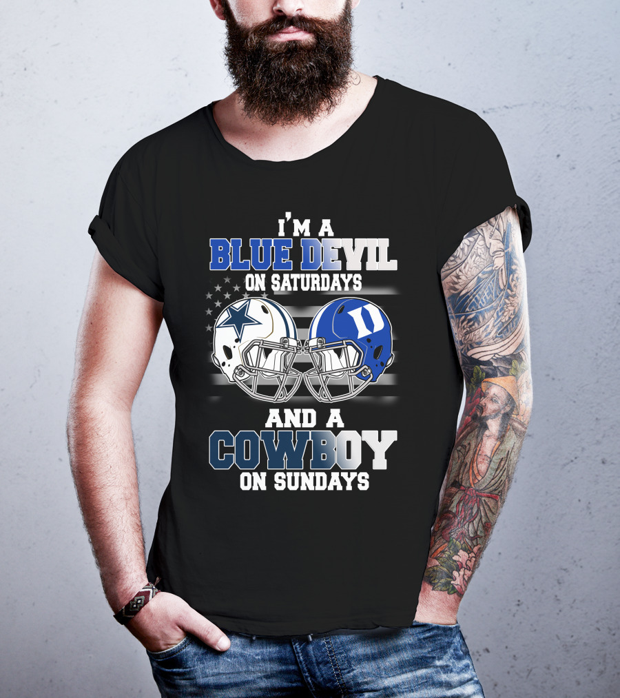 I'm A Blue Devil On Saturdays And A Cowboy On Sundays T-Shirt