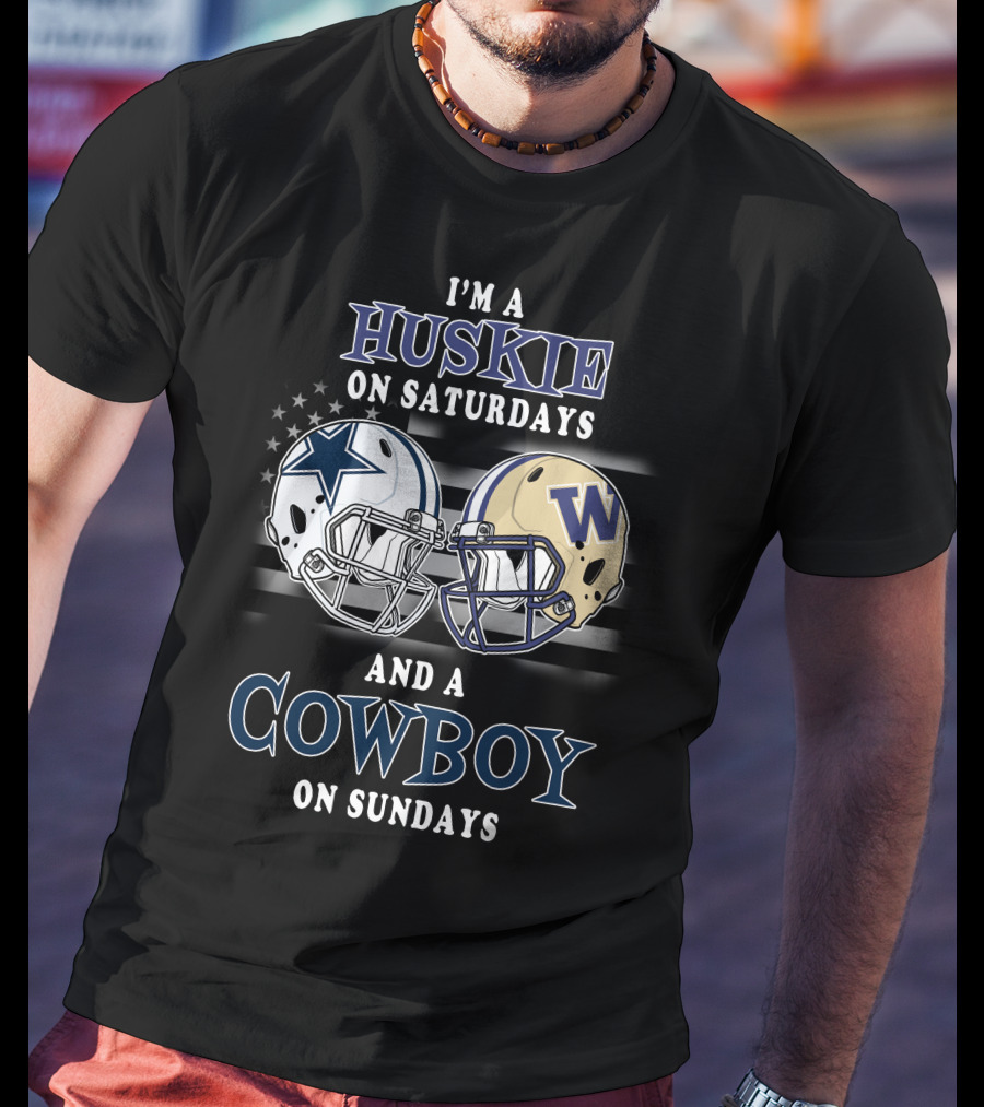 I'm A Huskie On Saturdays And A Cowboy On Sundays T-Shirt