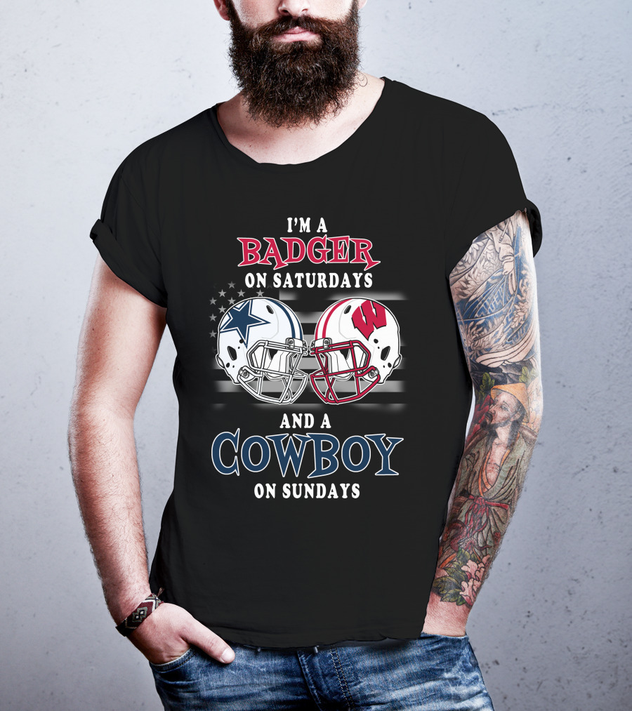 I'm A Badger On Saturdays And A Cowboy On Sundays T-Shirt