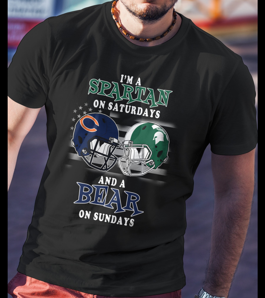 I'm A Spartan On Saturdays And A Bear On Sundays T-Shirt