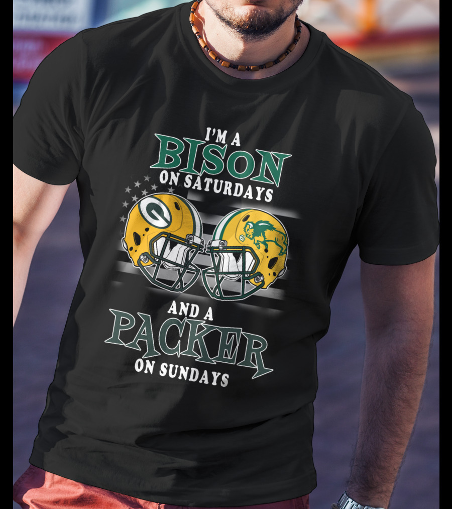 I'm A Bison On Saturdays And A Packer On Sundays T-Shirt