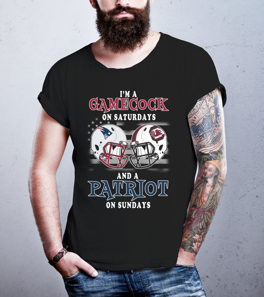 I'm A Gamecock On Saturdays And A Patriot On Sundays T-Shirt