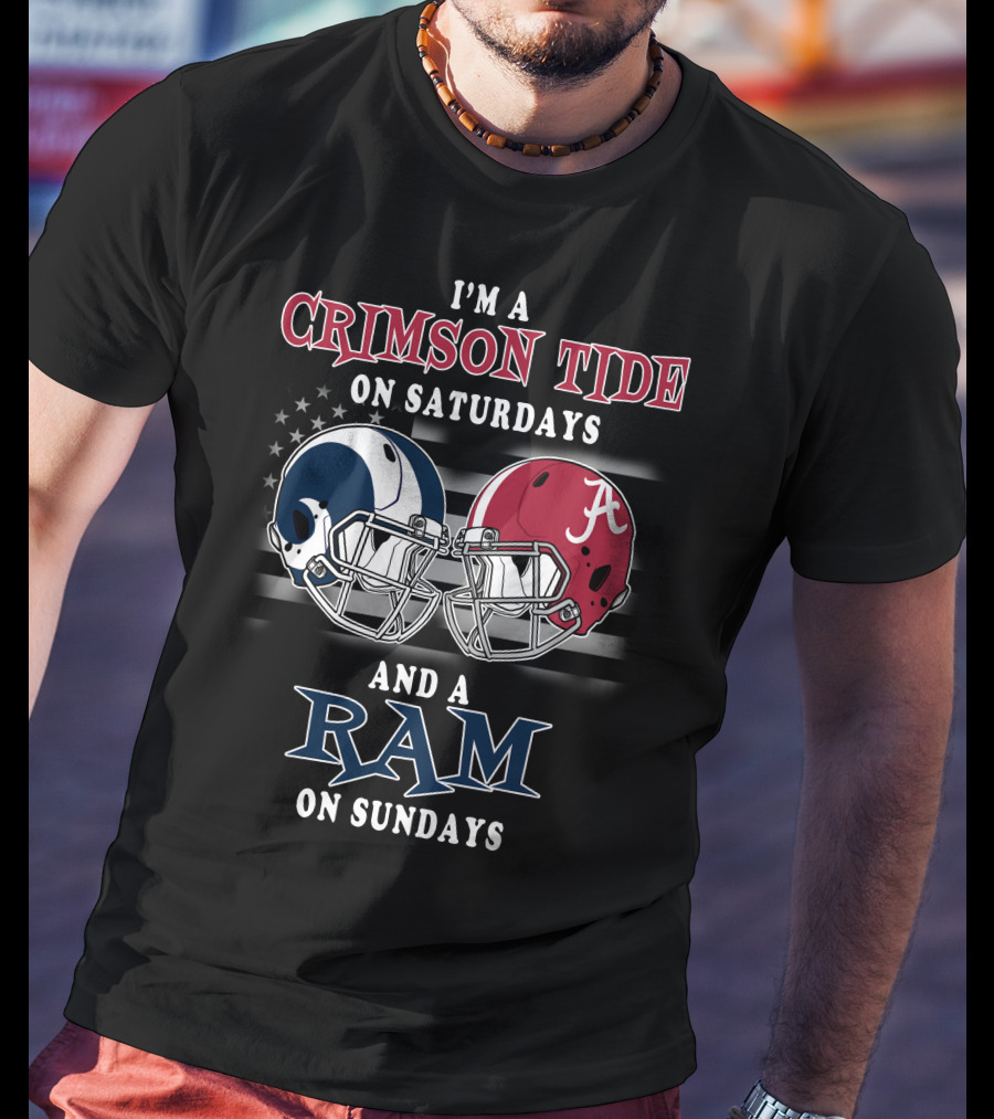 I'm A Crimson Tide On Saturdays And A Ram On Sundays T-Shirt