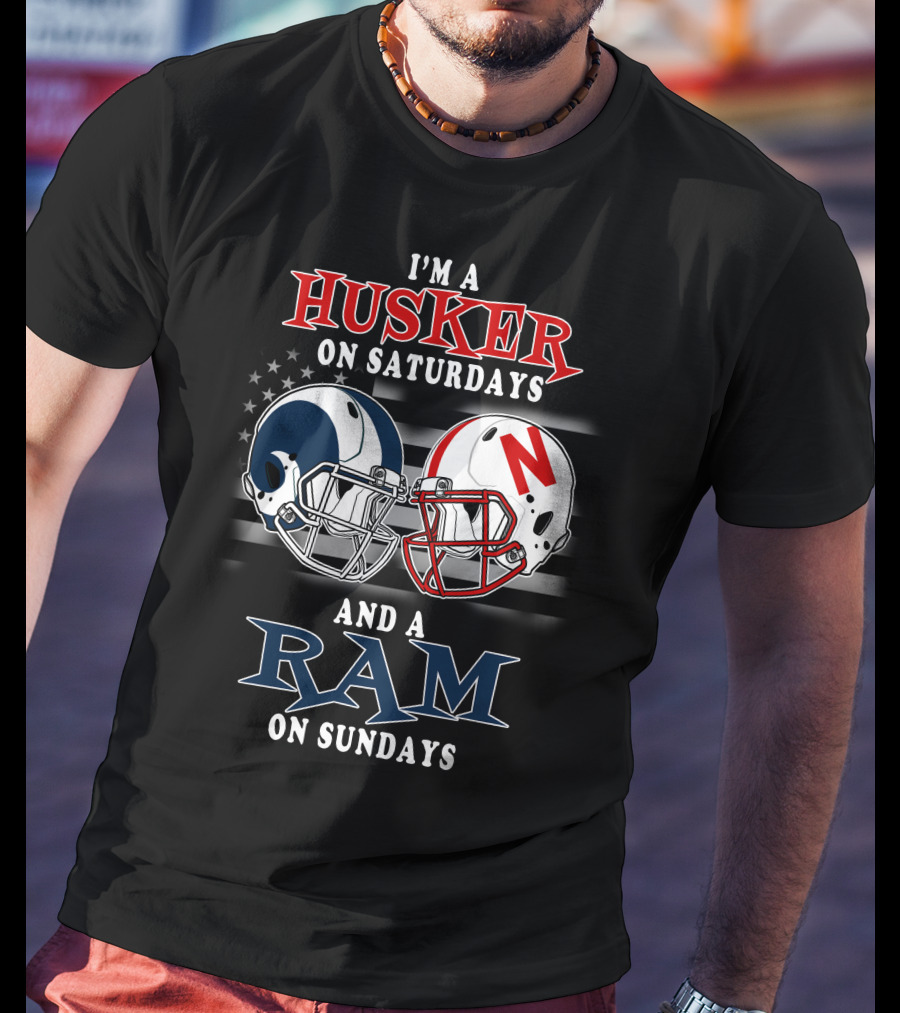 I'm A Husker On Saturdays And A Ram On Sundays T-Shirt