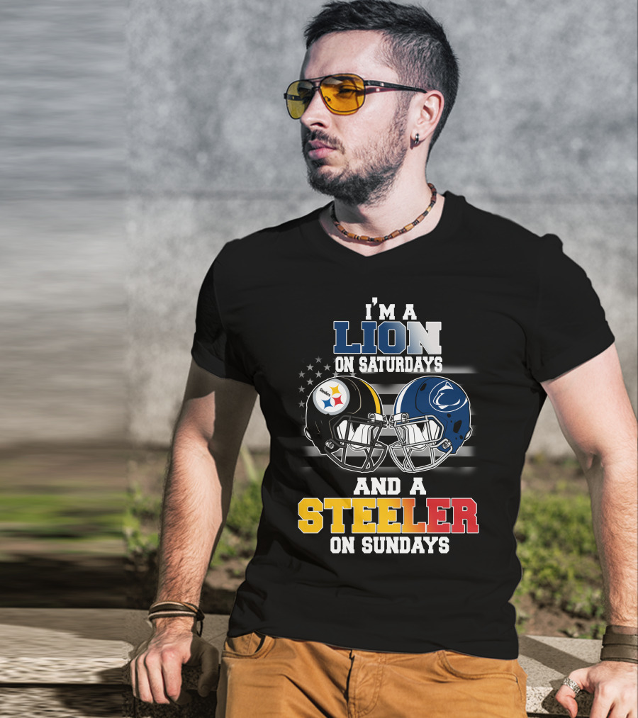 I'm A Lion On Saturdays And A Steeler On Sundays T-Shirt