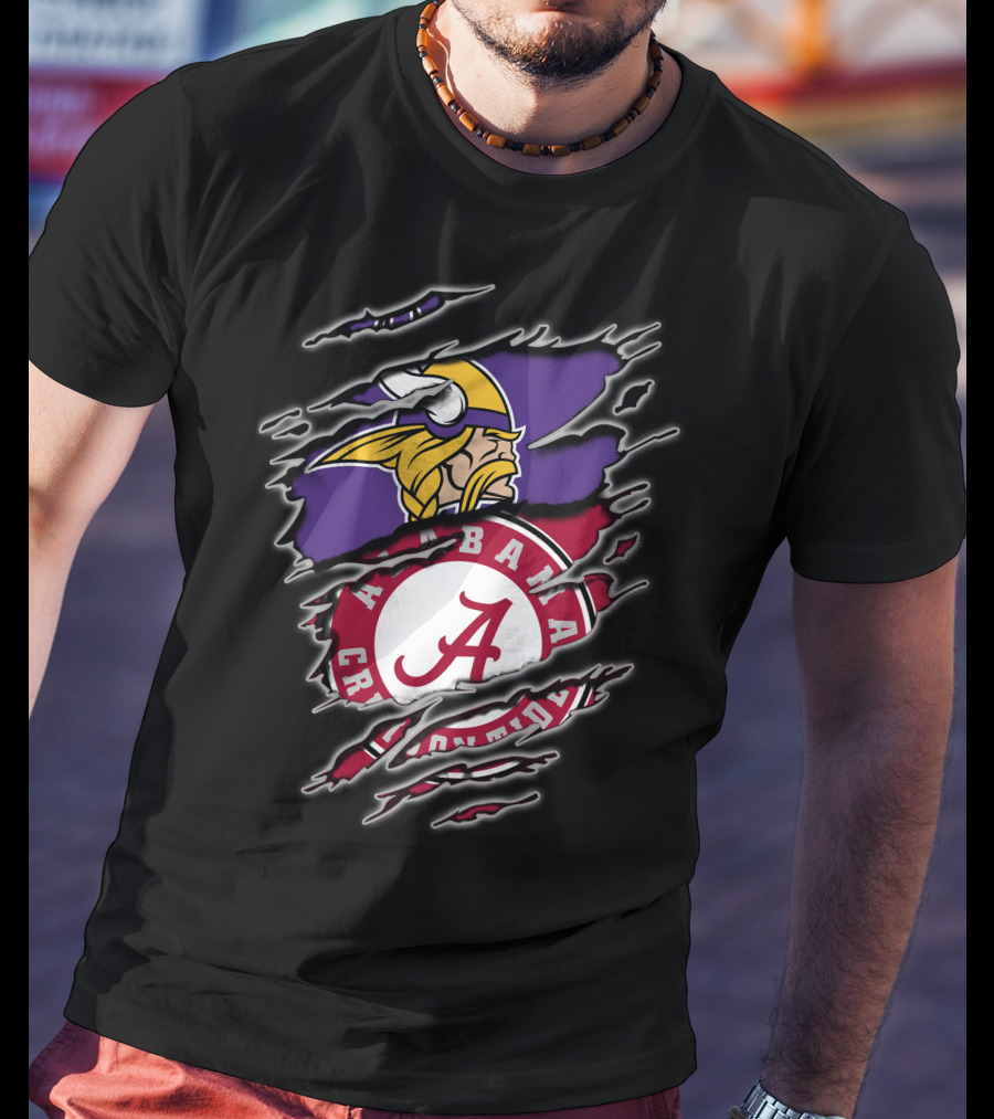 Alabama Crimson Tide Vikings Crossover T-Shirt