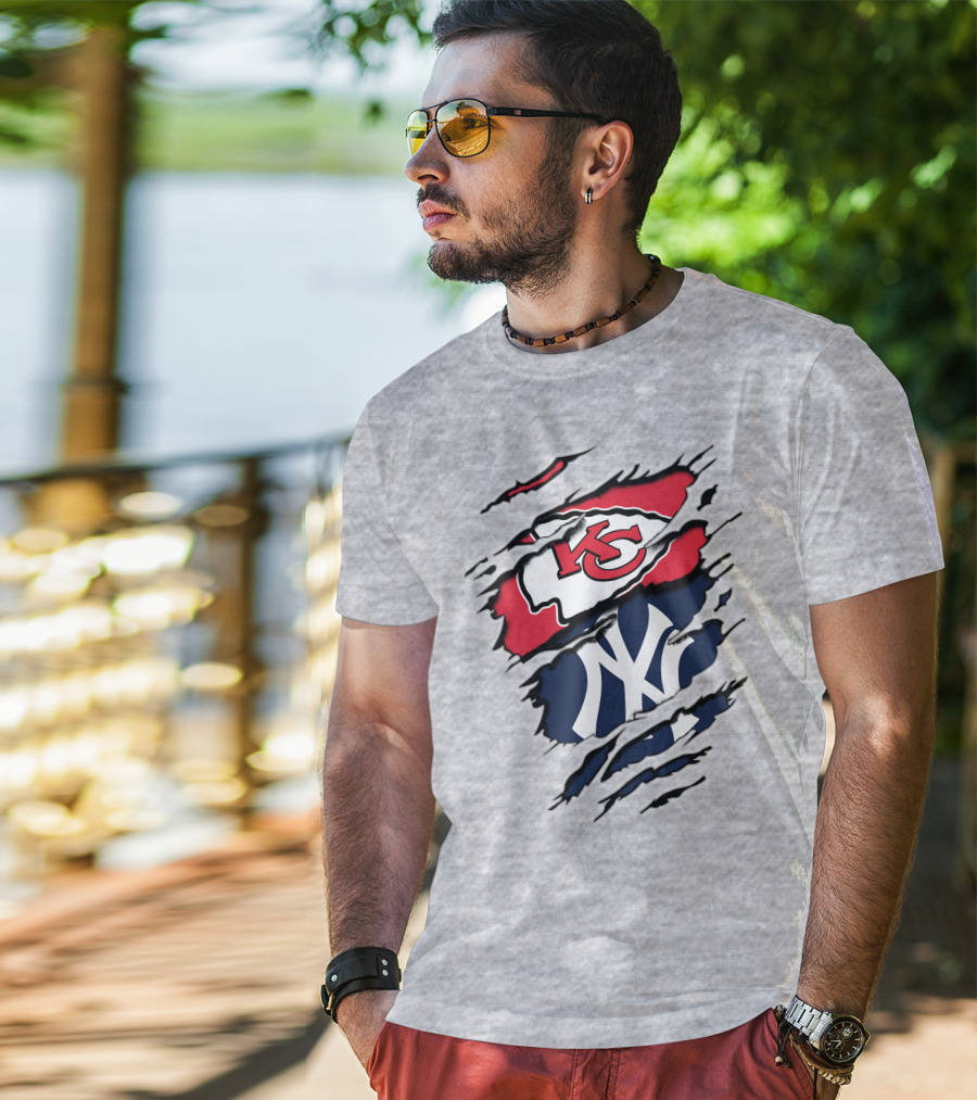 Kansas City Chiefs New York Yankees Combination T-Shirt