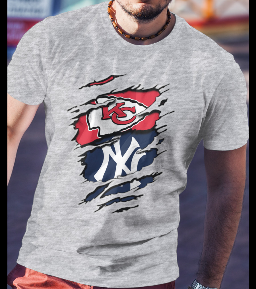 Kansas City Chiefs New York Yankees Combination T-Shirt