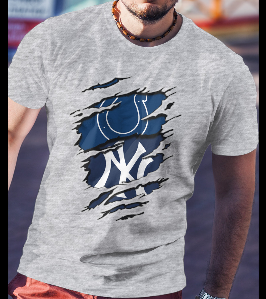Colts Yankees Dual Logo Blend T-Shirt