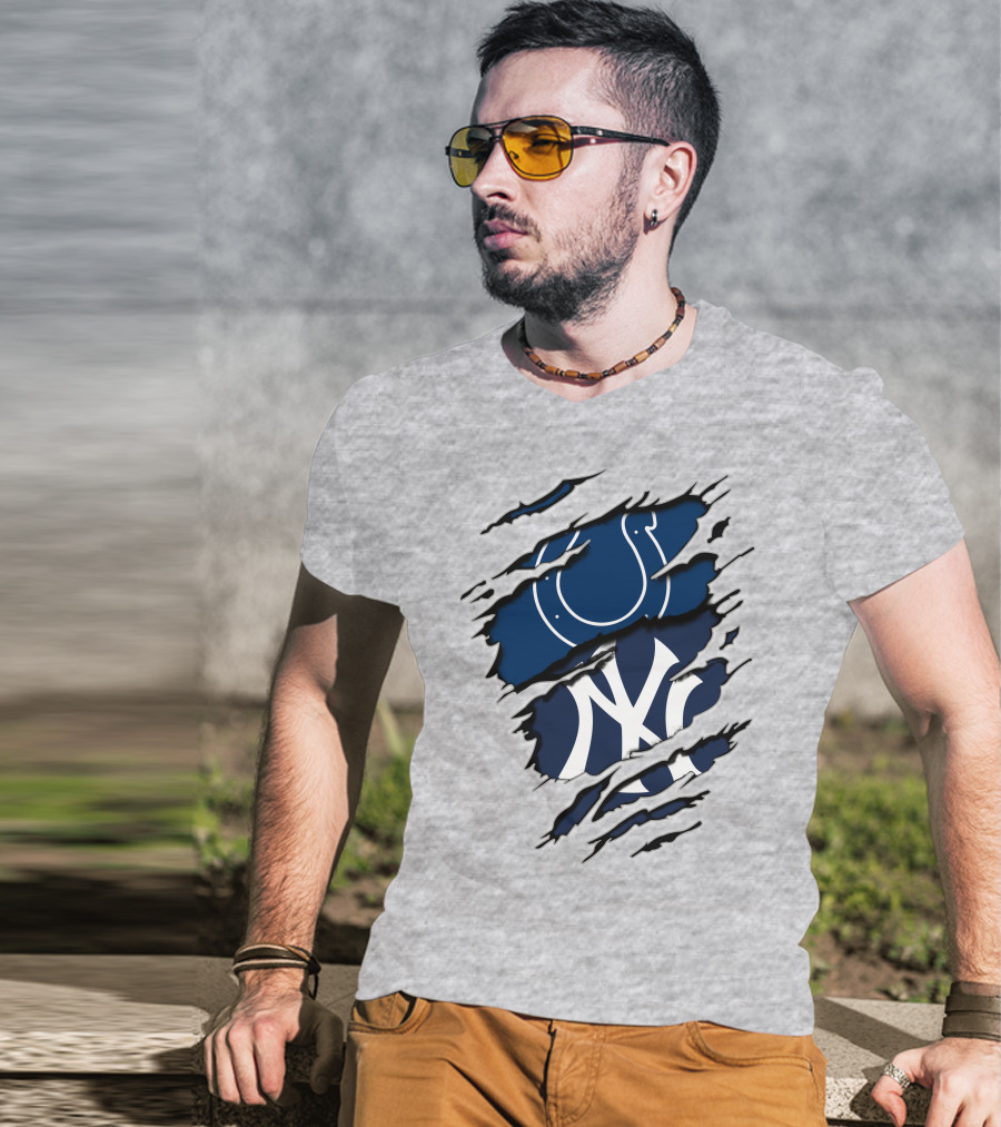 Colts Yankees Dual Logo Blend T-Shirt