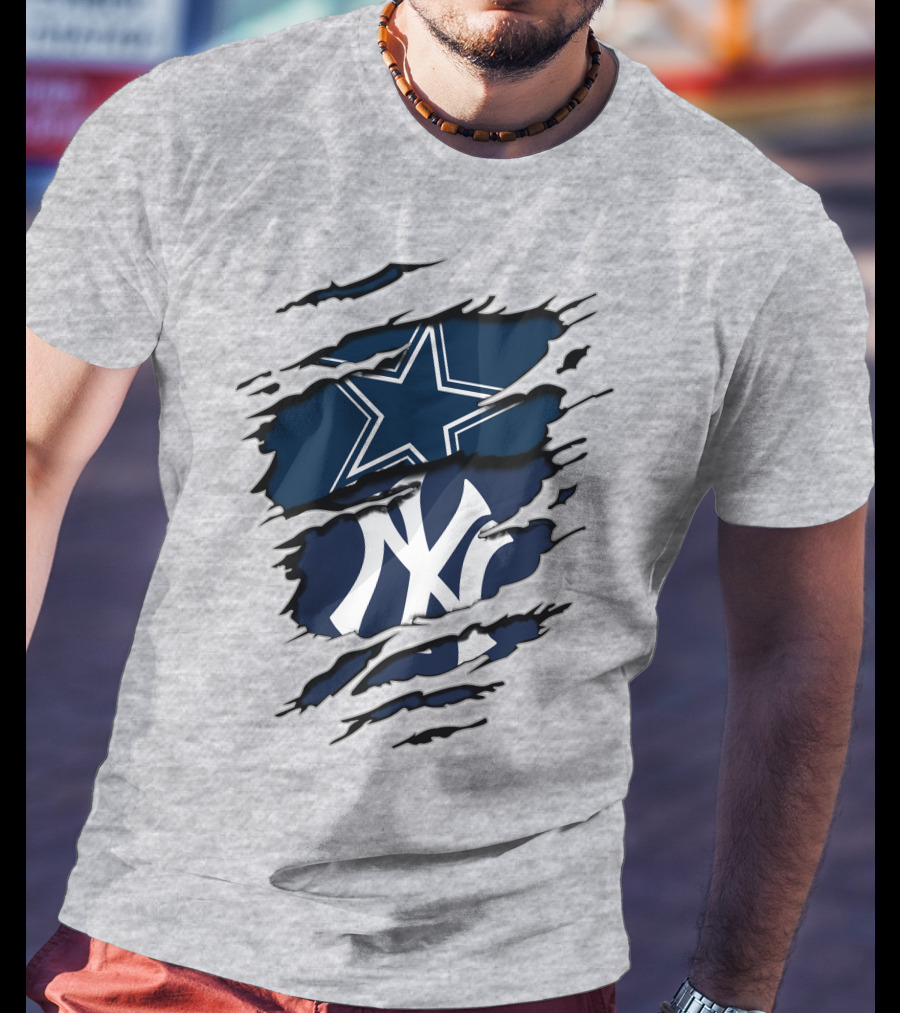 Cowboys Yankees Star And NY Interlocking T-Shirt