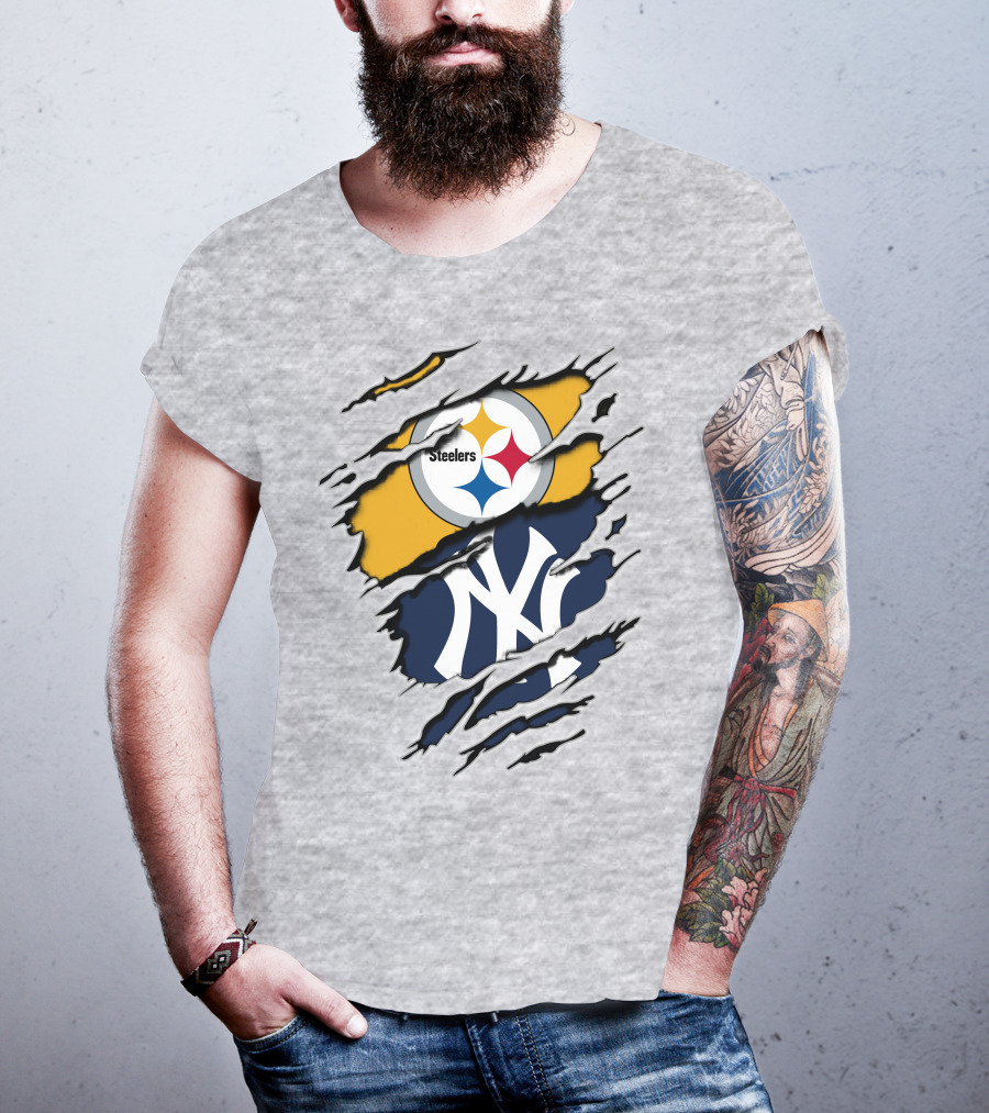 Steelers Yankees Dual Logo Fusion T-Shirt