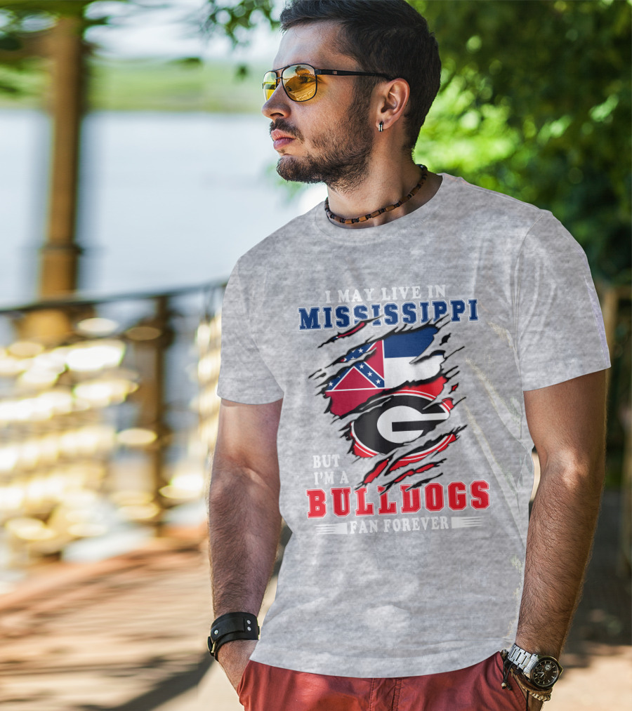 Mississippi Bulldogs Fan Forever With State And Team Pride Tear T-Shirt