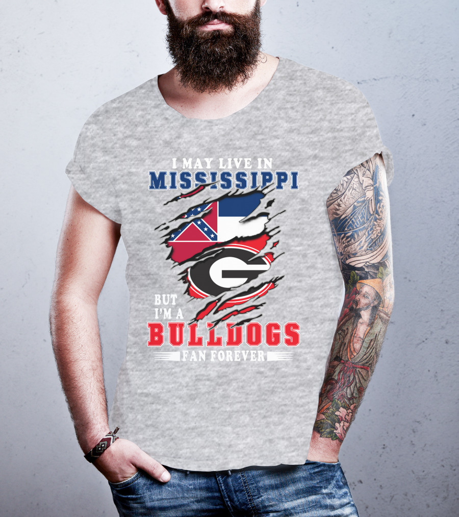 Mississippi Bulldogs Fan Forever With State And Team Pride Tear T-Shirt