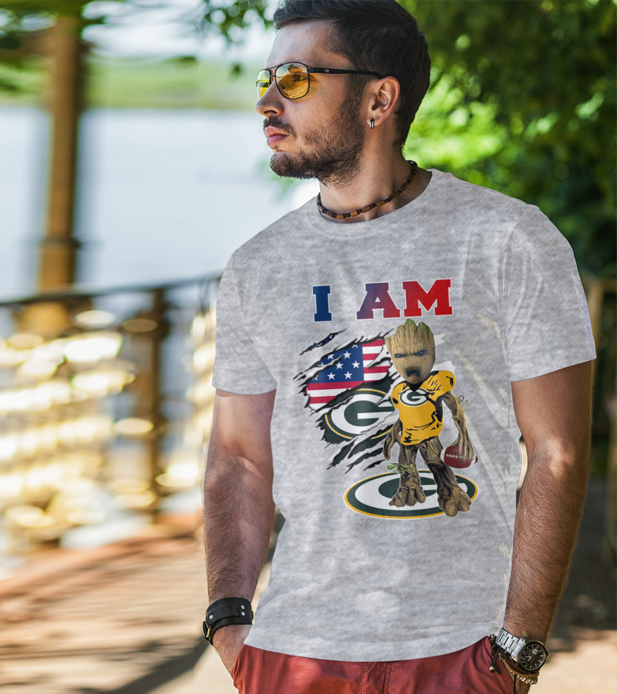 I Am Groot Green Bay Packers Football T-Shirt