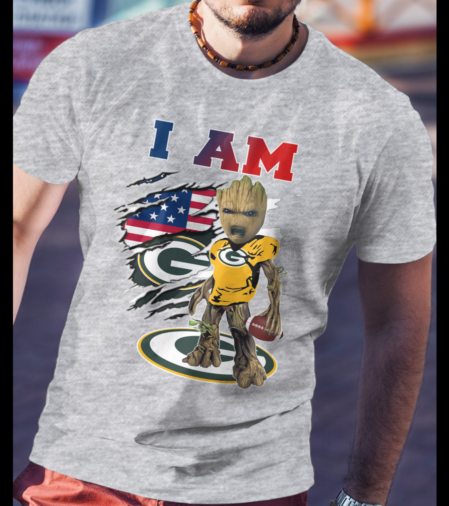 I Am Groot Green Bay Packers Football T-Shirt